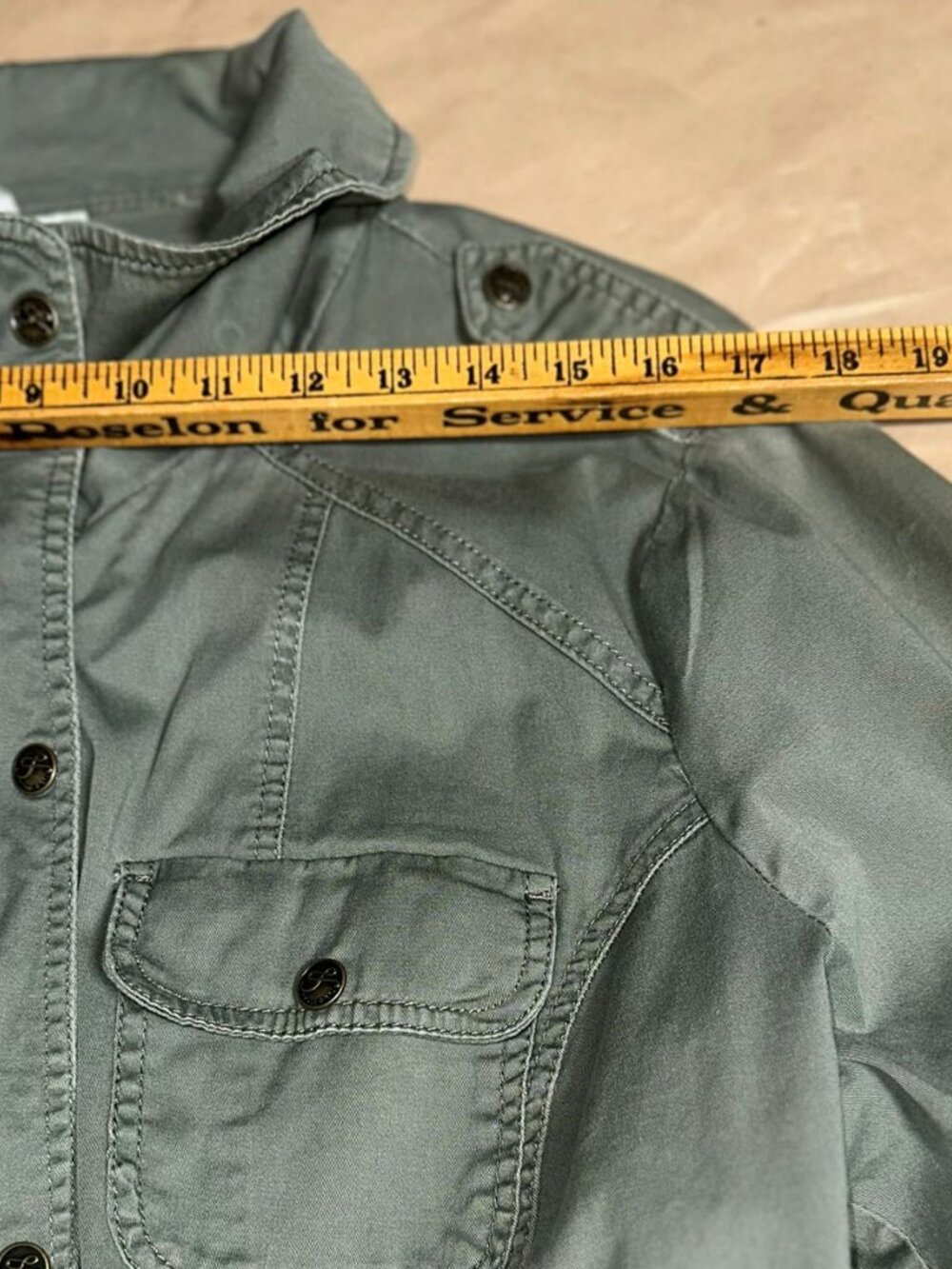 Style & Co Military-style Jacket, Green 18W - Picture 8 of 10